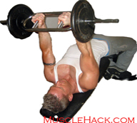 decline tricep extensions