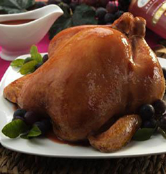 This isn't chicken a la king, it's just a chicken but you get the idea